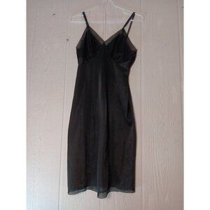Vintage 1960s Seamprufe Black Slip Women's Size 34 Above Knee Adjustable Strap